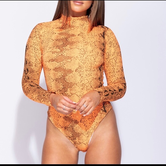 Python orange bodysuit - Picture 3 of 3